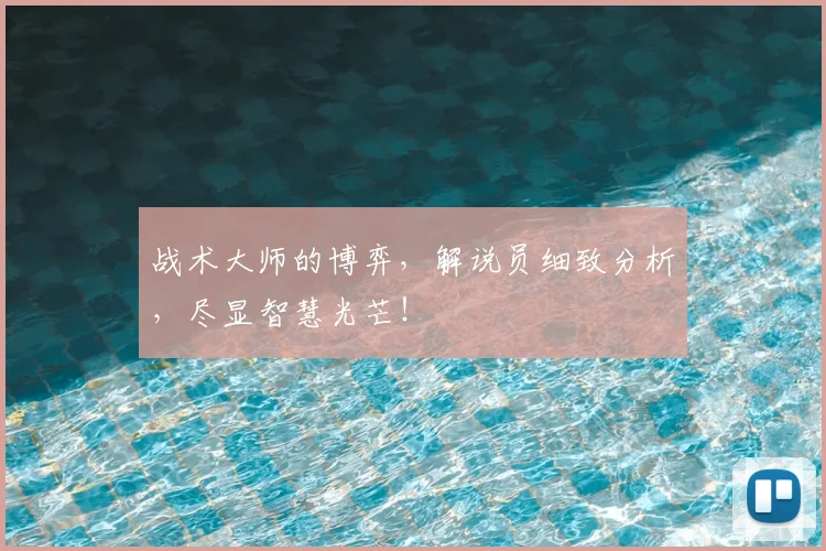 战术大师的博弈，解说员细致分析，尽显智慧光芒！